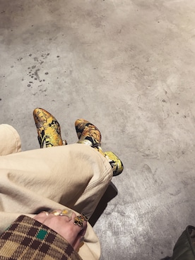 「DRIES VAN NOTEN（ドリスヴァンノッテン）のアイテム（ブーツ）」を使った、yuiさん（レディース・160cm）の冬コーディネート