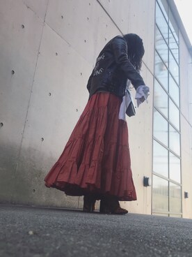 「DRIES VAN NOTEN（ドリスヴァンノッテン）のアイテム（ブーツ）」を使った、yuiさん（レディース・160cm）の春コーディネート