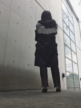「DRIES VAN NOTEN（ドリスヴァンノッテン）のアイテム（モッズコート）」を使った、yuiさん（レディース・160cm）の夏コーディネート