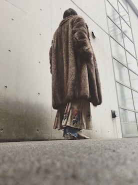 「DRIES VAN NOTEN（ドリスヴァンノッテン）のアイテム（その他アウター）」を使った、yuiさん（レディース・160cm）の冬コーディネート