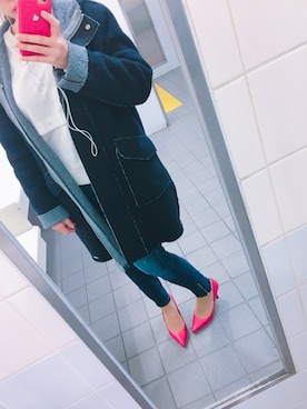 「DIESEL（ディーゼル）のアイテム（その他アウター）」を使った、。さん（レディース・156cm）の冬コーディネート