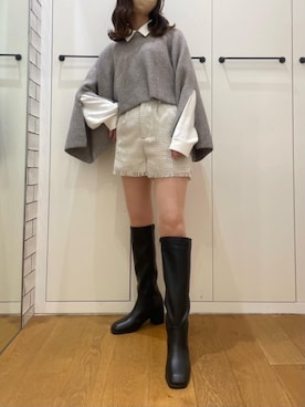 マジェスティックレゴンルクア大阪店スタッフさん（レディース・153cm）の冬コーディネート