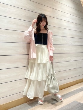 マジェスティックレゴンルクア大阪店スタッフさん(レディース・153cm)の春コーディネート