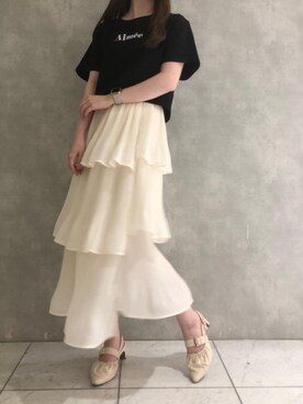 マジェスティックレゴンルクア大阪店スタッフさん（レディース・163cm）の春コーディネート