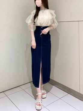 マジェスティックレゴンルクア大阪店スタッフさん（レディース・162cm）の春コーディネート