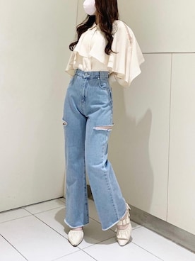 マジェスティックレゴンルクア大阪店スタッフさん（レディース・162cm）の夏コーディネート