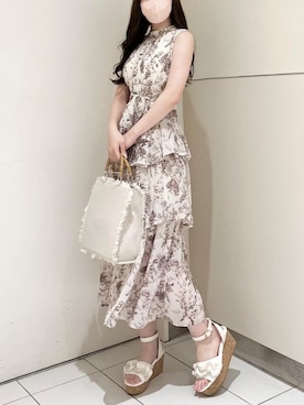 「MAJESTIC LEGON（マジェスティックレゴン）のアイテム」を使った、マジェスティックレゴンルクア大阪店スタッフさん（レディース・162cm）の夏コーディネート