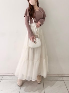 「MAJESTIC LEGON（マジェスティックレゴン）のアイテム」を使った、マジェスティックレゴンルクア大阪店スタッフさん（レディース・162cm）の秋コーディネート