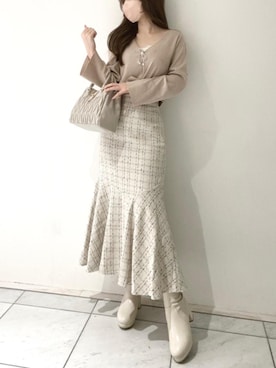 「MAJESTIC LEGON（マジェスティックレゴン）のアイテム」を使った、マジェスティックレゴンルクア大阪店スタッフさん（レディース・162cm）の秋コーディネート