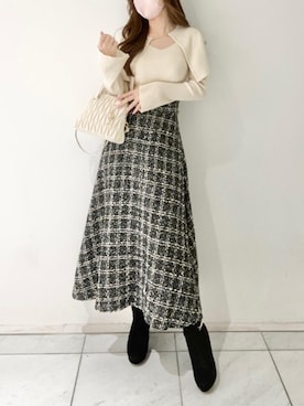 「MAJESTIC LEGON（マジェスティックレゴン）のアイテム」を使った、マジェスティックレゴンルクア大阪店スタッフさん（レディース・162cm）の秋コーディネート