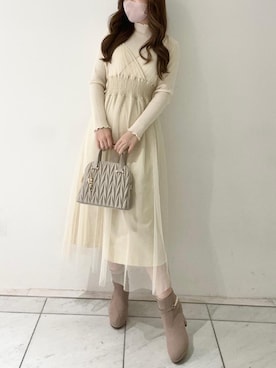 「MAJESTIC LEGON（マジェスティックレゴン）のアイテム」を使った、マジェスティックレゴンルクア大阪店スタッフさん（レディース・162cm）の秋コーディネート