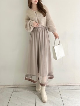 「MAJESTIC LEGON（マジェスティックレゴン）のアイテム」を使った、マジェスティックレゴンルクア大阪店スタッフさん（レディース・162cm）の秋コーディネート