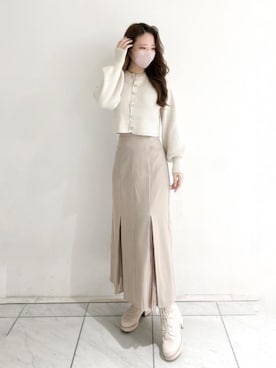 「MAJESTIC LEGON（マジェスティックレゴン）のアイテム」を使った、マジェスティックレゴンルクア大阪店スタッフさん（レディース・162cm）の秋コーディネート