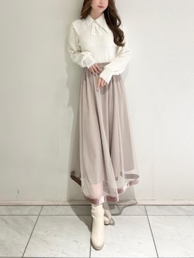 「MAJESTIC LEGON（マジェスティックレゴン）のアイテム」を使った、マジェスティックレゴンルクア大阪店スタッフさん（レディース・162cm）の秋コーディネート