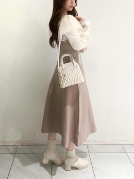 「MAJESTIC LEGON（マジェスティックレゴン）のアイテム」を使った、マジェスティックレゴンルクア大阪店スタッフさん（レディース・162cm）の冬コーディネート