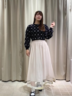 マジェスティックレゴンルクア大阪店スタッフさん(レディース・160cm)の冬コーディネート