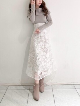 マジェスティックレゴンルクア大阪店スタッフさん(レディース・162cm)の冬コーディネート