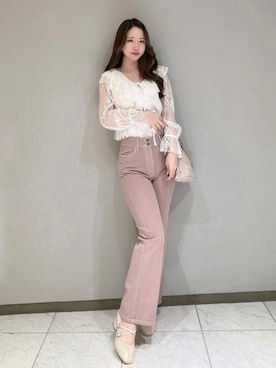 「アイテム（トレンチコート）」を使った、マジェスティックレゴンルクア大阪店スタッフさん（レディース・162cm）の春コーディネート