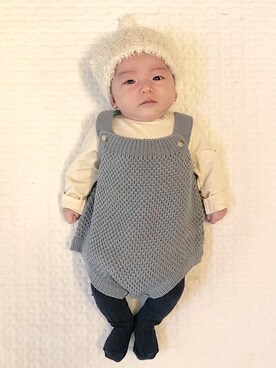 「cokitica（コキチカ）のアイテム（帽子）」を使った、りく・みさき・母さん（キッズ・90cm）の春コーディネート