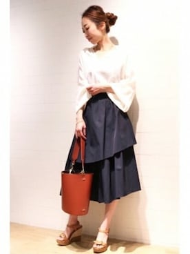 「ELIN（エリン）のアイテム」を使った、natsukiさん（レディース・162cm）の夏コーディネート