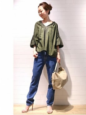 「NOTIFY（ノティファイ）のアイテム」を使った、natsukiさん（レディース・162cm）の夏コーディネート