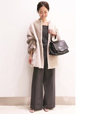 「Noble（ノーブル）のアイテム（オールインワン・サロペット）」を使った、natsukiさん（レディース・162cm）の秋コーディネート