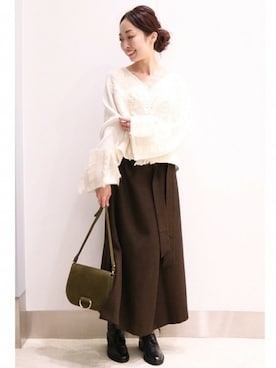 「ラップスカート」｜natsukiさん（レディース・162cm）の秋コーディネート