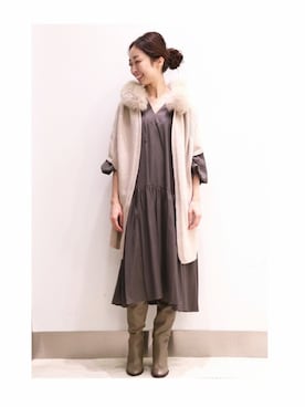 「Noble（ノーブル）のアイテム（ワンピース）」を使った、natsukiさん（レディース・162cm）の秋コーディネート