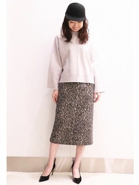 「おでかけ」｜「アイテム（キャップ）」を使った、natsukiさん（レディース・162cm）の冬コーディネート