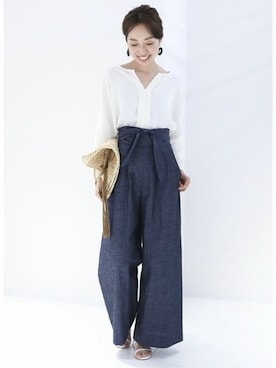 「Noble（ノーブル）のアイテム（その他パンツ）」を使った、natsukiさん（レディース・162cm）の春コーディネート