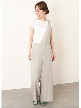 「Noble（ノーブル）のアイテム（オールインワン・サロペット）」を使った、natsukiさん（レディース・162cm）の夏コーディネート