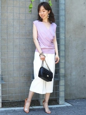 「Noble（ノーブル）のアイテム（Tシャツ/カットソー）」を使った、natsukiさん（レディース・162cm）の夏コーディネート