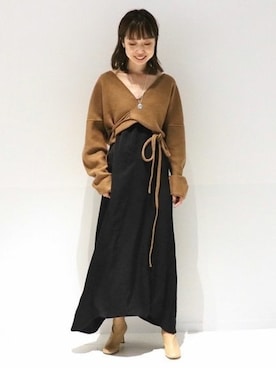 「Noble（ノーブル）のアイテム（ワンピース）」を使った、natsukiさん（レディース・162cm）の秋コーディネート