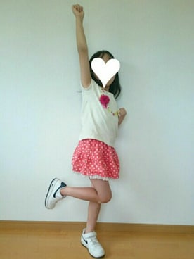 「オレンジスカート」｜mk.さん（キッズ・120cm）の夏コーディネート