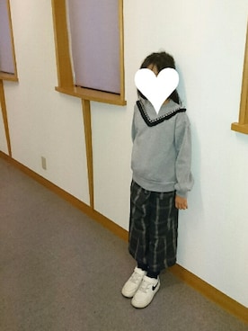 「美術館」｜「アイテム（スウェット）」を使った、mk.さん（キッズ・120cm）の秋コーディネート