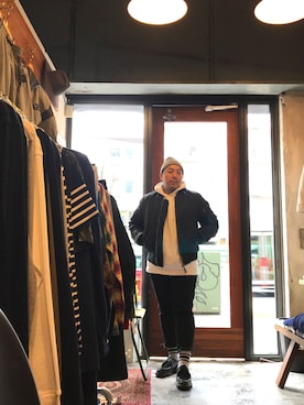 「carhartt」｜「アイテム（その他シューズ）」を使った、伊藤孝法さん（メンズ・165cm）の冬コーディネート