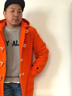 「アイテム（ダッフルコート）」を使った、伊藤孝法さん（メンズ・165cm・40代）の冬コーディネート