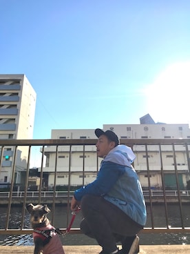 「fragment design（フラグメントデザイン）のアイテム（ジャケット/アウター）」を使った、伊藤孝法さん（メンズ・165cm）の秋コーディネート