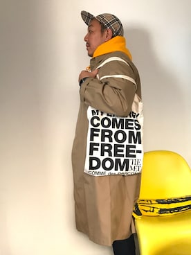 「アイテム（ステンカラーコート）」を使った、伊藤孝法さん（メンズ・165cm・40代）の冬コーディネート