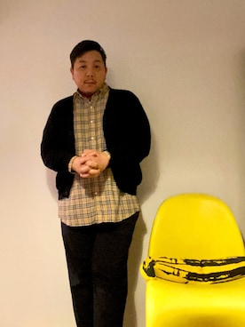 「OUTPUT（アウトプット）のアイテム」を使った、伊藤孝法さん（メンズ・165cm）の春コーディネート