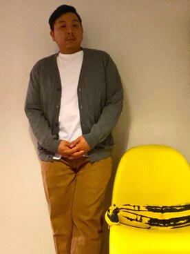 「OUTPUT（アウトプット）のアイテム」を使った、伊藤孝法さん（メンズ・165cm）の春コーディネート