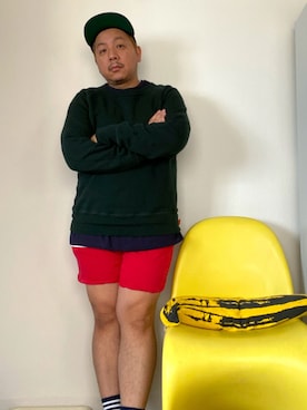 「OUTPUT（アウトプット）のアイテム」を使った、伊藤孝法さん（メンズ・165cm）の夏コーディネート