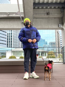 「Jordan」｜「アイテム（ニットキャップ/ビーニー）」を使った、伊藤孝法さん（メンズ・165cm）の春コーディネート