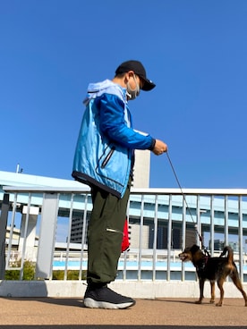 「fragment design（フラグメントデザイン）のアイテム（ジャケット/アウター）」を使った、伊藤孝法さん（メンズ・165cm）の春コーディネート