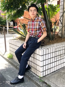 「SERO（セロ）のアイテム」を使った、ST&DARD MADE. 川瀬さん（メンズ・169cm）の春コーディネート