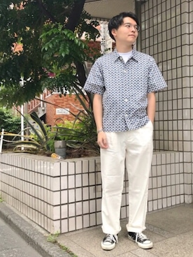 「Vincent et Mireille（バンソンエミレイユ）のアイテム」を使った、ST&DARD MADE. 川瀬さん（メンズ・169cm）の春コーディネート