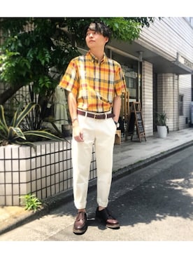 「SERO（セロ）のアイテム」を使った、ST&DARD MADE. 川瀬さん（メンズ・169cm）の春コーディネート