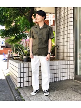 「SERO（セロ）のアイテム」を使った、ST&DARD MADE. 川瀬さん（メンズ・169cm）の夏コーディネート