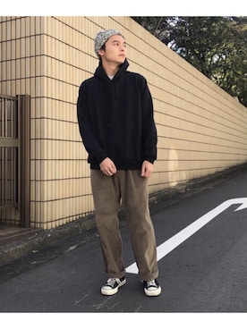 「CAMBER（キャンバー）のアイテム」を使った、ST&DARD MADE. 川瀬さん（メンズ・169cm）の秋コーディネート