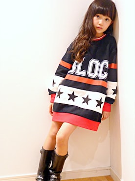 「BLOC（ブロック）のアイテム（ワンピース/ドレス）」を使った、bloc_betty_OFFICIALさん（キッズ・128cm）の冬コーディネート